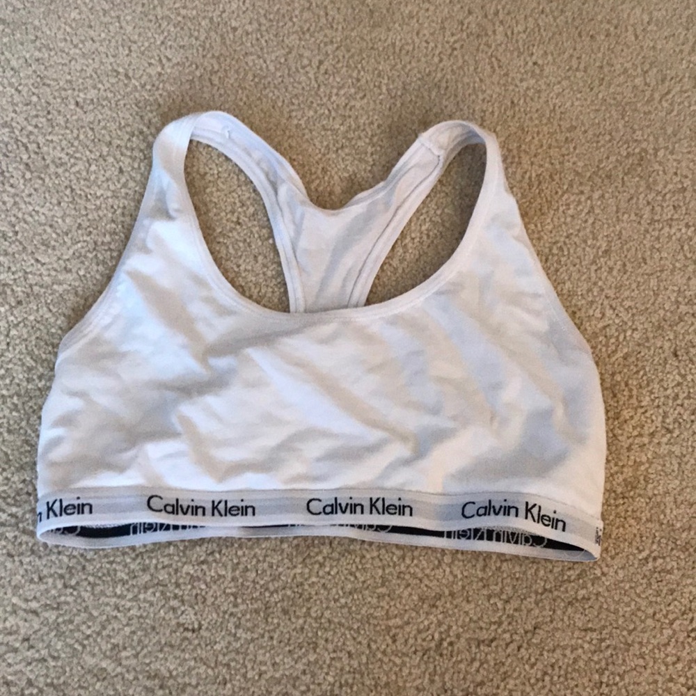 White Calvin Klein Sports Bra